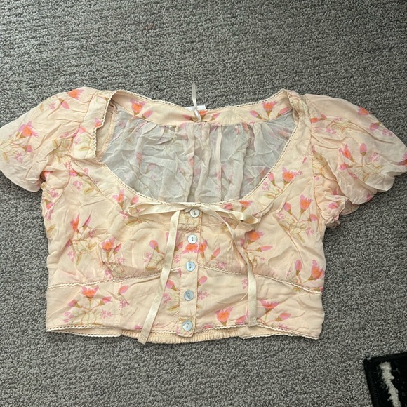 Free People Babydoll Crop Top - Picture 1 of 1